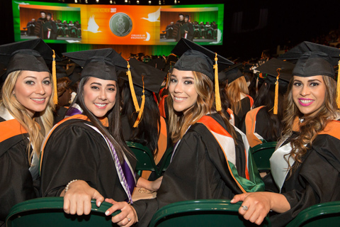 Group of Female Graduates